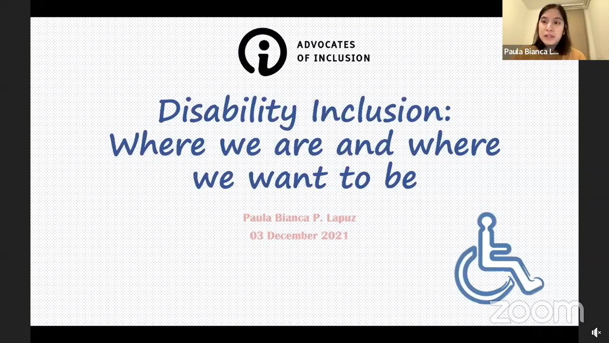 InclusionPH's tweet photo. Disability-inclusion in the Philippines – where are we now and where do we want to be? 💭

Let’s do another #FlashbackFriday and find out with Ms. Bianca Lapuz! 

#DapatAllAccessible 
#LahatKasali 👩‍🦽👨‍🦽

🎥 Watch: https://t.co/WYEpc1zdn5 
⏳ Timestamp: 00:10:30 - 1:07:38 https://t.co/8jLVrJQ4kl