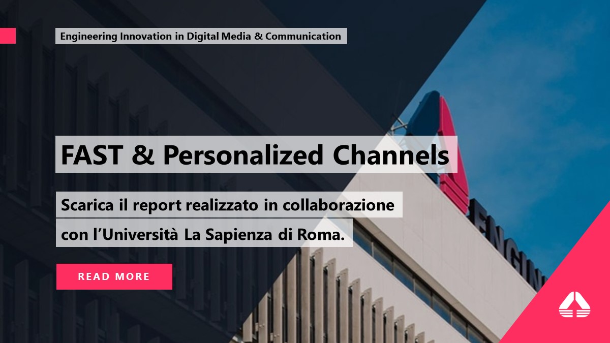 ENGINEERING GROUP (@engineeringspa) on Twitter photo I #FASTchannels sono un'evoluzione dei canali televisivi tradizionali che sta riscontrando grande successo negli USA. Sarà così anche in Italia? Scopriamolo nel report di Engineering e <a href="/CorisSapienza/">CoRiS Sapienza</a>.
Compila questo FORM e scarica il documento: lnkd.in/d2U6zG5J
#TLC #OTT I #FASTchannels sono un'evoluzione dei canali televisivi tradizionali che sta riscontrando grande successo negli USA. Sarà così anche in Italia? Scopriamolo nel report di Engineering e <a href="/CorisSapienza/">CoRiS Sapienza</a>.
Compila questo FORM e scarica il documento: lnkd.in/d2U6zG5J
#TLC #OTT