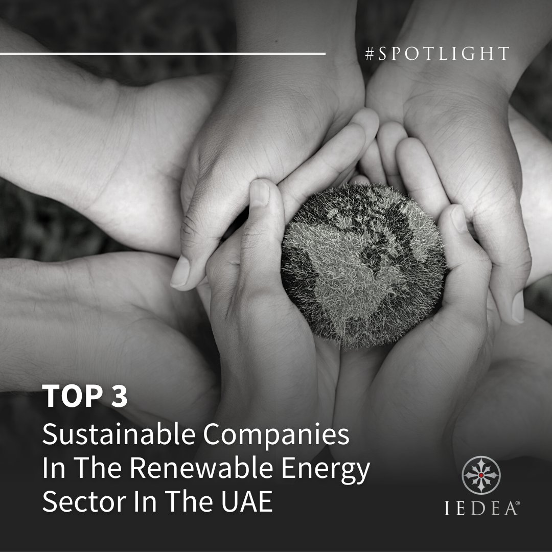 IEDEA's tweet photo. #SPOTLIGHT: Here are our top 3 #sustainable companies in the #renewable energy sector in the #UAE that are marking their role in making a better and cleaner #environment for all! How are you and your organisation contributing to a positive change? Comment below! 

#IEDEA #green https://t.co/w4qo8WROFt