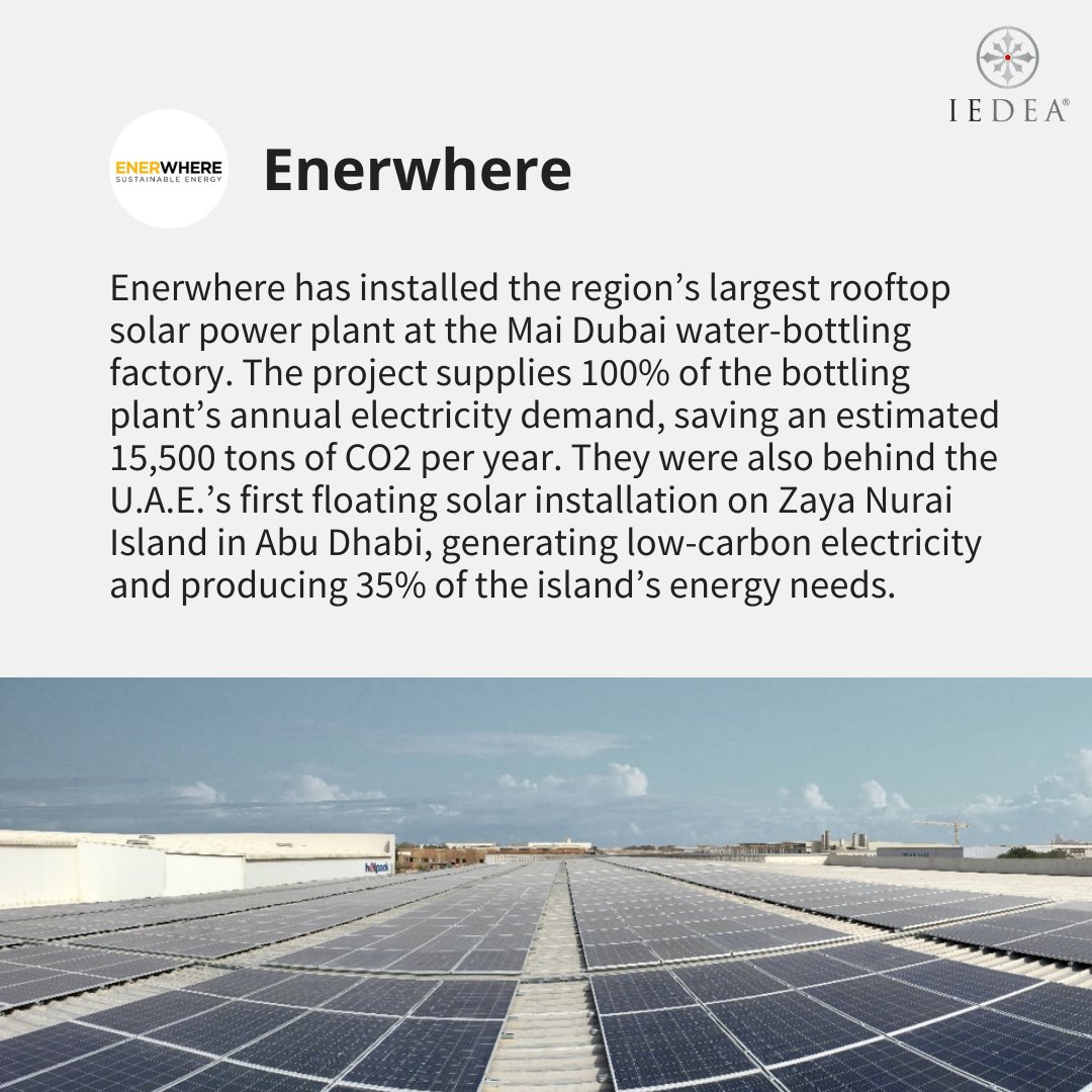 IEDEA's tweet photo. #SPOTLIGHT: Here are our top 3 #sustainable companies in the #renewable energy sector in the #UAE that are marking their role in making a better and cleaner #environment for all! How are you and your organisation contributing to a positive change? Comment below! 

#IEDEA #green https://t.co/w4qo8WROFt