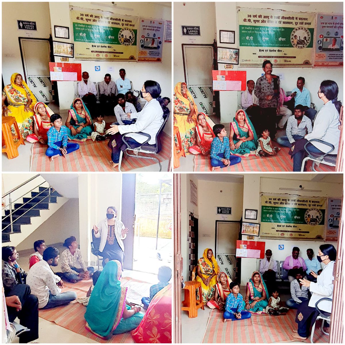 HwcModel's tweet photo. Day 7: Swasthya Kendra Hai Sathi, #nationalnutritionweek2022 Community Health Officer took the initiative to involve the village Sarpanch at the sub-centre, called out the challenges which need to be improved, encouraged them to take nutritious food and adopt healthy behaviours. https://t.co/buw5fj8fbk