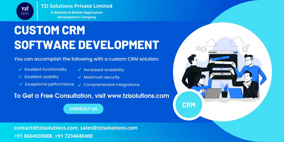 tzisolutions's tweet photo. TZi Solutions specializes in the creation of customized and scalable customer relationship management (CRM) solutions. To get a free IT consultation, contact us - https://t.co/6sMFDAs3ao
#crm #crmsoftware #crmsolutions #crmsoftwaredevelopement #crmdevelopement #customcrmsoftware https://t.co/MgHOR6nZah