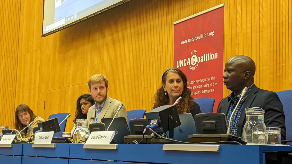 uncaccoalition's tweet photo. ⭐️ Best practice example: 
@Ugolor of @aneejnigeria highlights how the involvement of civil society in asset recovery processes from #Switzerland 🇨🇭 to #Nigeria 🇳🇬 ensured much higher levels of  #transparency, #accountability and reporting to the public 💸↩️ https://t.co/FT5I2iLYUf