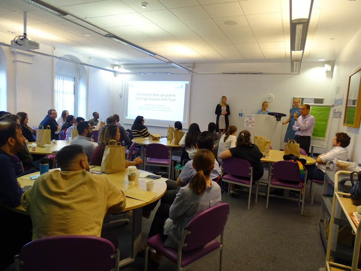 ELHT_DERI's tweet photo. Today we held another Doctor's induction for 30 new doctors!
Here they are having a welcome talk from our Education Senior Team, Dr Ian Stanley, Dr Ruth Smith and Dr Anna Sibley.
#NHS #ELHT #DERI #DoctorsInduction https://t.co/BA5bgRqhNF