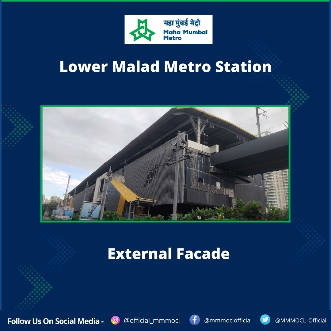 MMMOCL_Official's tweet photo. #ProjectUpdate #LowerMalad metro station on #Line2A between #Valnai- #Andheri(W) work is 99% completed. This station will provide connectivity to major destinations like #InOrbitMall #HyperCityMall #CloudNineHospital #BMCForestThemeGarden etc. https://t.co/7pcmcMqEvb