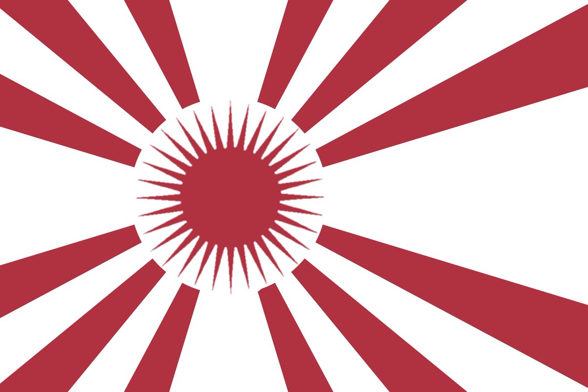 GPCissiaTrigger's tweet photo. #TemplinFlag
Shiroyama Empire
White represents Peace.
Red represents hearts of people and bravery.
12 Stripes represents 12 region in the Empire. Also represents 12 Noble families.
The Sun represents the Emperor. https://t.co/WuJLs6eCH6
