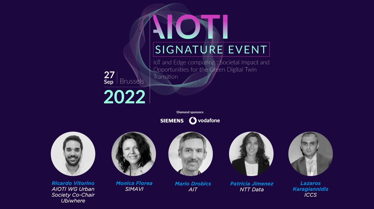 AIOTI_EU's tweet photo. A crucial session on #IoT and Crisis Preparedness during #AIOTI annual event on 🗓️27/09 with @rjvitorino @ubiwhere @moniflorea #SIMAVI @MDrobics @AITtomorrow2day @NTTDataSpain @lkaragiannidis1 #ICCS.
👉 Please register here: https://t.co/jLfL0mYuOR #EdgeComputing https://t.co/MwZFVUzZu0