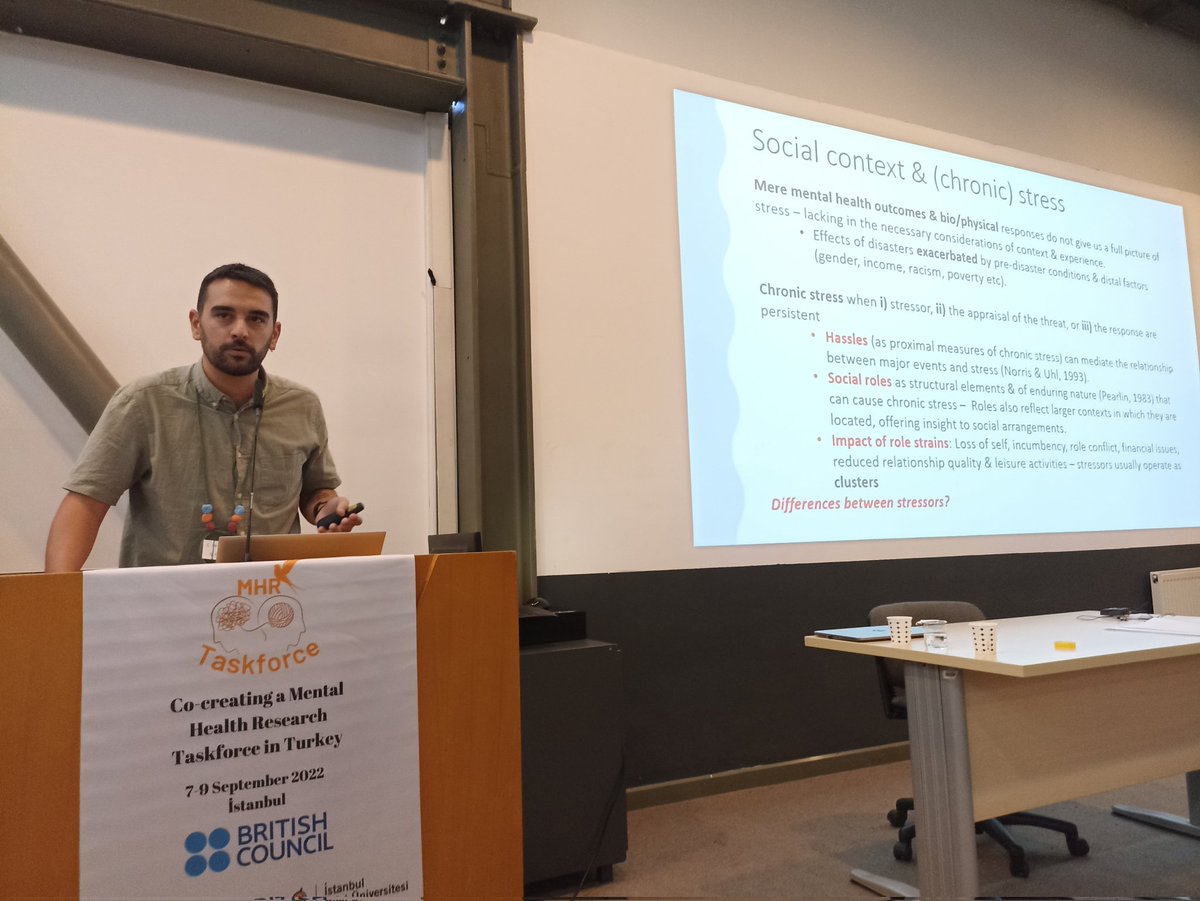HuseyinC1's tweet photo. Now @EvangelosPsych on how stress proliferates in conditions of adversity @MHR_Taskforce. https://t.co/sHAIG3edfT