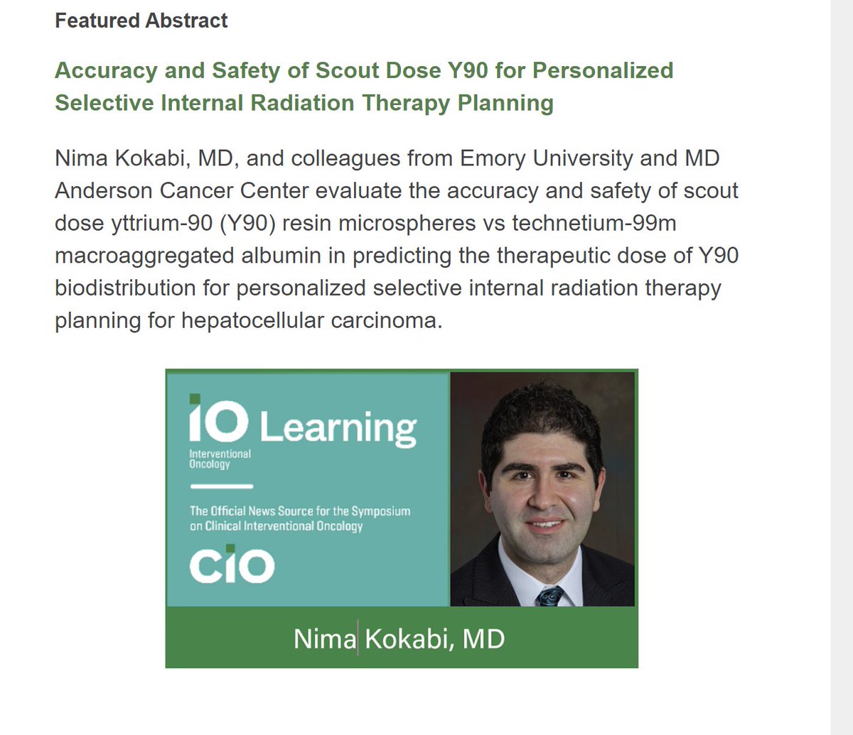 J. David Prologo, MD, FSIR, ABOM-D (@jdprologo) on Twitter photo #irad @EmoryRadiology <a href="/emoryhealthcare/">Emory Healthcare</a>
<a href="/EmoryMedicine/">Emory School of Medicine</a> #Superstar <a href="/NimaKokabiMD/">Nima Kokabi MD</a>
featured by <a href="/CIO_Oncology/">The IO Meeting</a> in #collaboration with
<a href="/MDAndersonNews/">MD Anderson Cancer Center</a> #irad @EmoryRadiology <a href="/emoryhealthcare/">Emory Healthcare</a>
<a href="/EmoryMedicine/">Emory School of Medicine</a> #Superstar <a href="/NimaKokabiMD/">Nima Kokabi MD</a>
featured by <a href="/CIO_Oncology/">The IO Meeting</a> in #collaboration with
<a href="/MDAndersonNews/">MD Anderson Cancer Center</a>