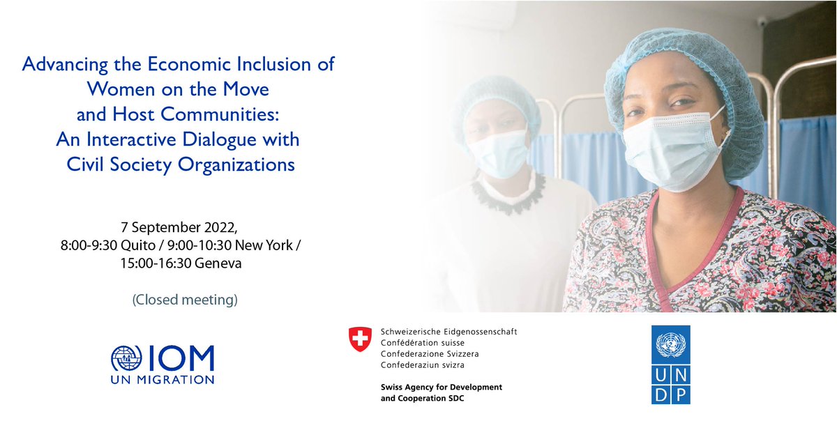asakookai's tweet photo. Frontline health and social care workers are often migrant women, but their contributions can be overlooked. #M4SD heard ideas for greater economic inclusion of female migrants from Morocco, Ecuador and Moldova + more at the joint @UNDP , @UNmigration &amp; @SwissDevCoop event today. https://t.co/NB4Bdap8ig