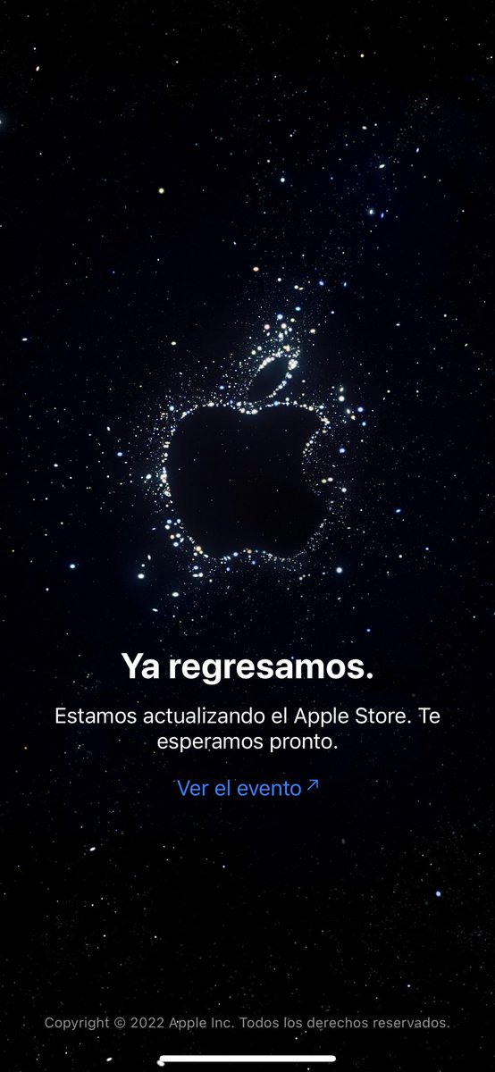i_tech_reviews's tweet photo. Llegó el día #AppleEvent la #AppleStore por el momento no está disponible, actualización para los:

#iPhone14Pro
#AppleWatchPro
#MacBookPro
#Video8k
#iPhoneSE

???????? https://t.co/2mwv6JKbco