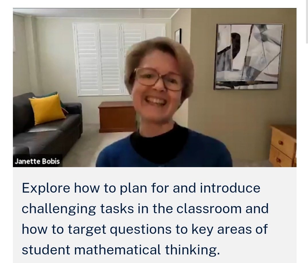 We revisited the Ten Principles of Effective Mathematics Instruction and began to explore what constitutes rich tasks in mathematics. This video from Professor <a href="/janettebobis/">Janette Bobis</a> assisted staff in understanding why rich tasks are so important and what is meant by productive struggle