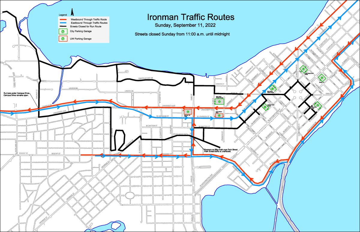 MadWIParking's tweet photo. See the full #NewsRelease for information about upcoming closures due to the Iron Man Triathlon occurring on Sunday, September 11.
Some closures and delays will occur prior to Sunday, while routes are being set-up.
https://t.co/ZBsaGz9LMb
#MadisonEvents #ParkMadison https://t.co/Uu76XPN4Rv