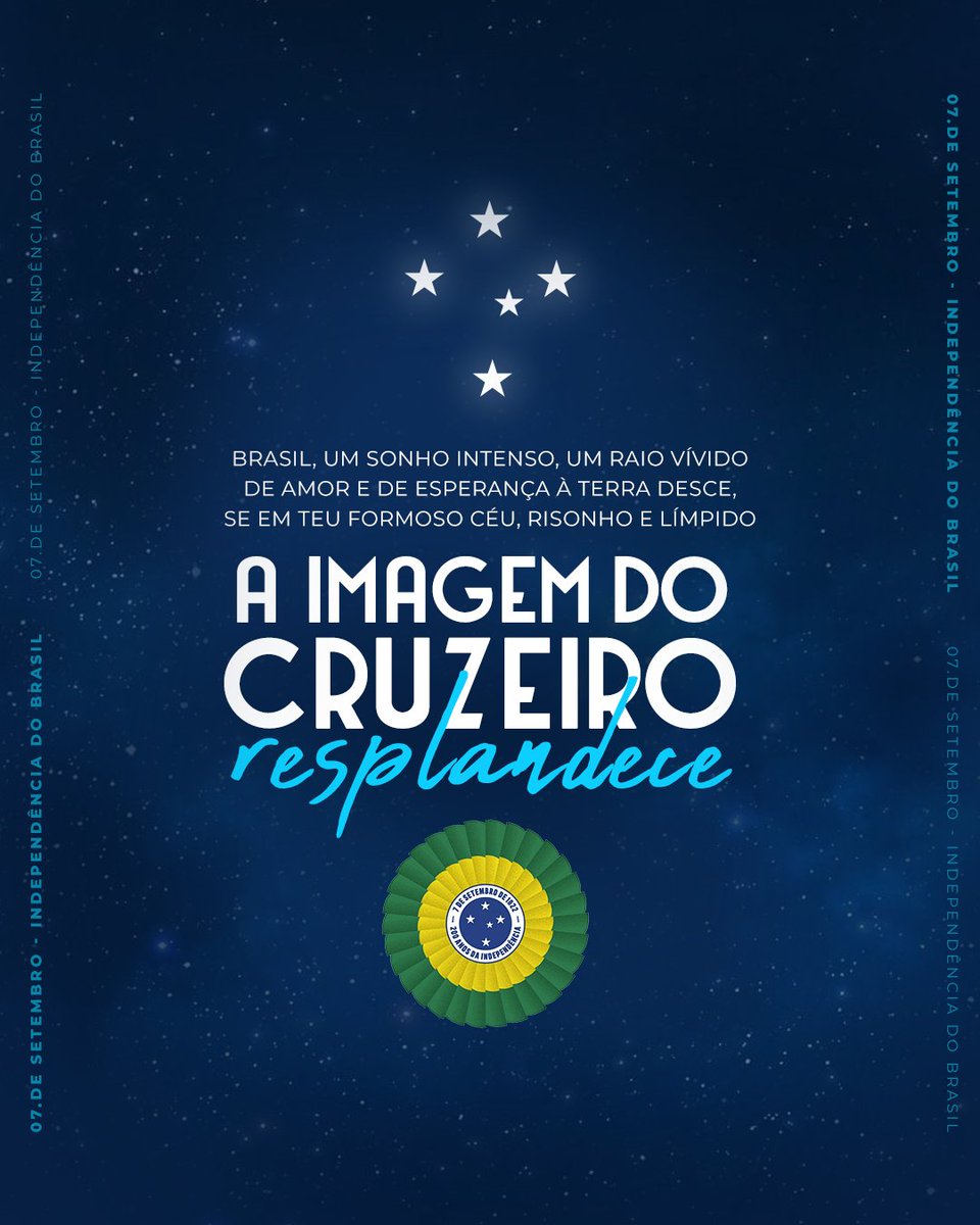 200 anos da Independência do Brasil!

Um dos maiores símbolos nacionais, o Cruzeiro do Sul está presente no hino, na bandeira, no brasão, no selo...

A imagem do #CruzeiroResplandece! 🇧🇷🦊