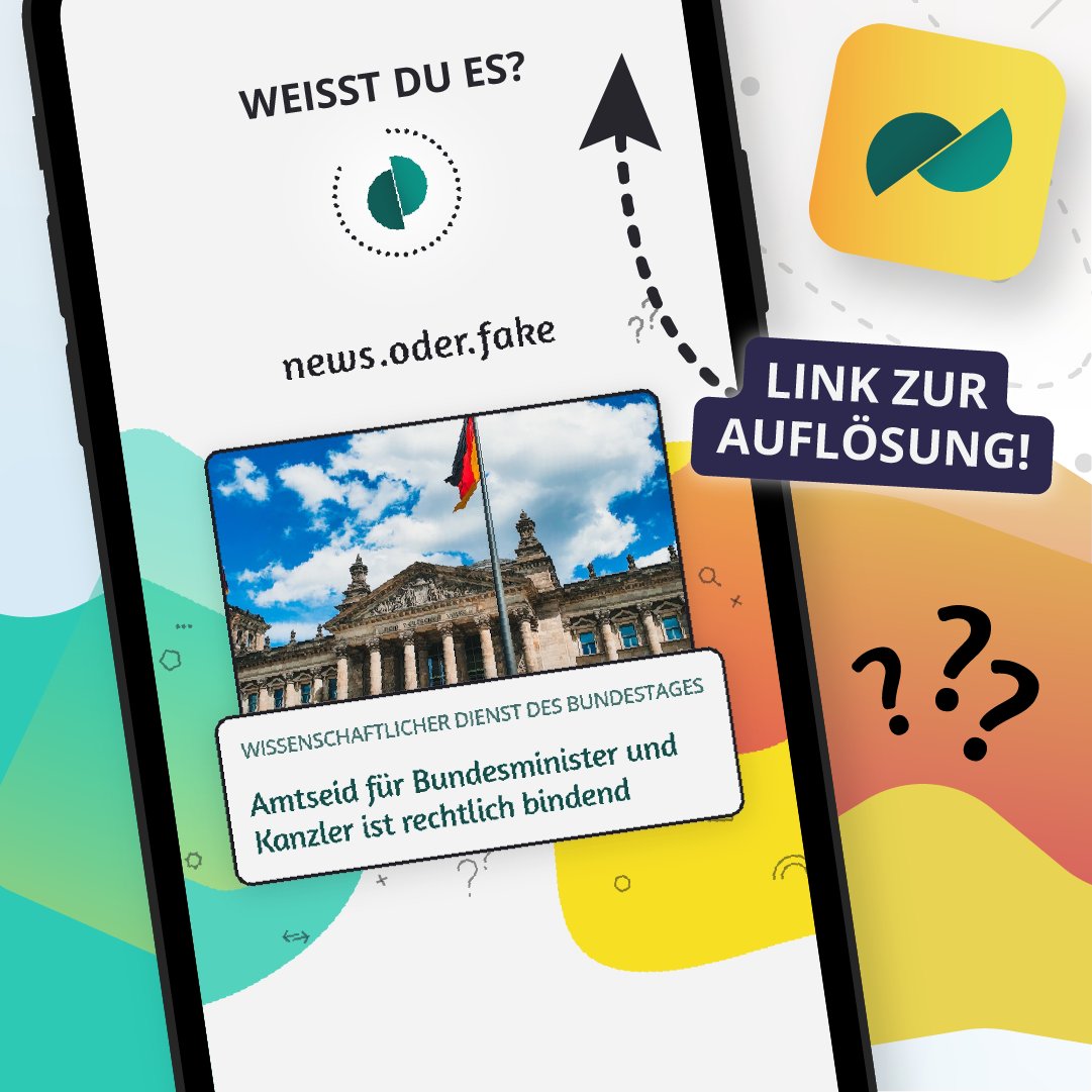 newsoderfake's tweet photo. https://t.co/oQGbNiejpn
Wissenschaftlicher Dienst des Bundestages -
Amtseid für Bundesminister und Kanzler ist rechtlich bindend

news.oder.fake?! https://t.co/9dxhv3DOmh