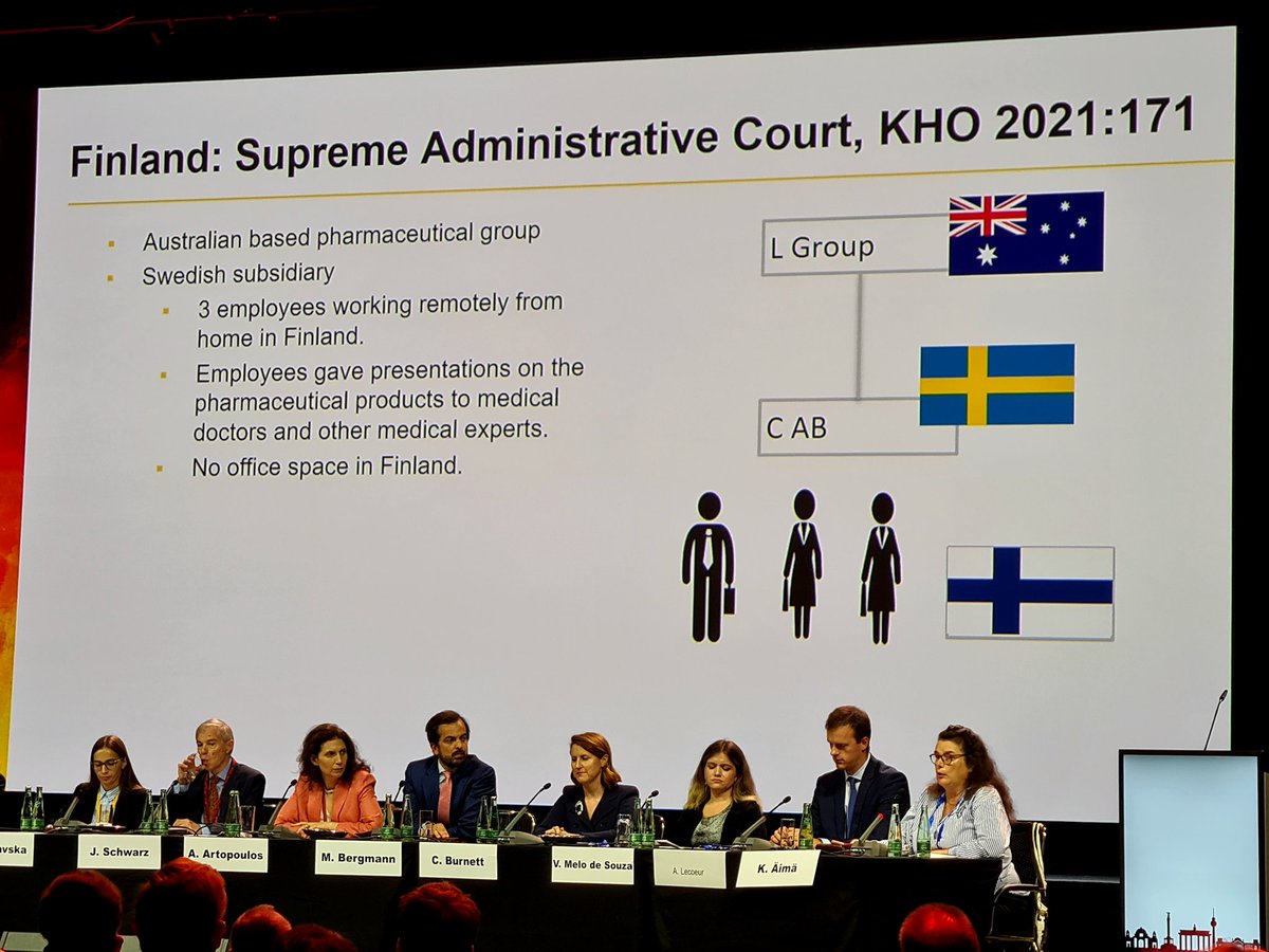 Suomen Kristiina Äimä (oikealla) kertoo, miten KHO tuoreessa ratkaisussaan asetteli kansainvälisen verotuksen rajoja.
#IFAtax2022