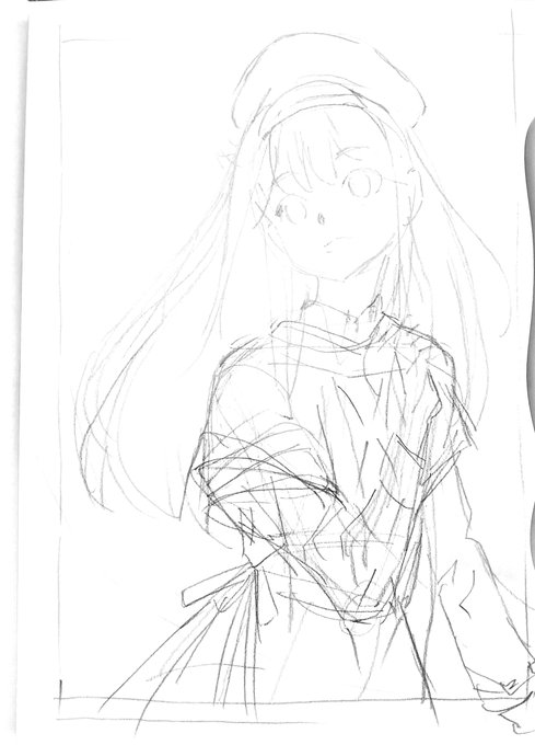 #リコリコ #リコリス・リコイル 
#たきな 
大ラフです。
仕上がったイメージに近い感じでかも? 