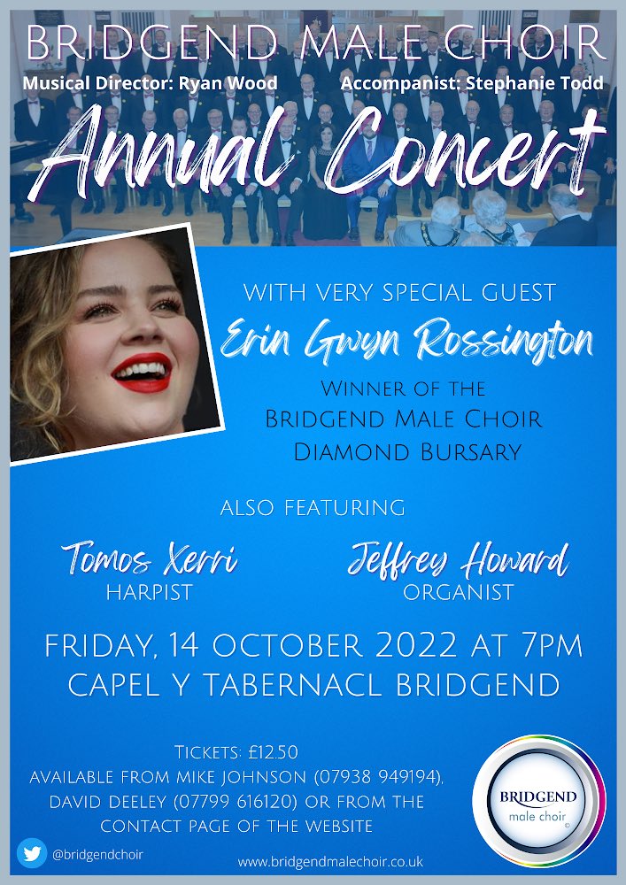 Looking forward to our first Annual Concert in 3 years. A great musical evening awaits. ⁦Edrych ymlaen at noson fawr o gerdd gan dalent enfawr! <a href="/ryanwoodmusic/">Ryan Wood 🇺🇦</a>⁩ ⁦<a href="/StephanieB_mus/">Stephanie Todd</a>⁩ ⁦<a href="/StewartRoberts4/">Stewart Roberts</a>⁩ ⁦<a href="/Jefforg/">Jeffrey Howard</a>⁩ ⁦@ErinRossington⁩