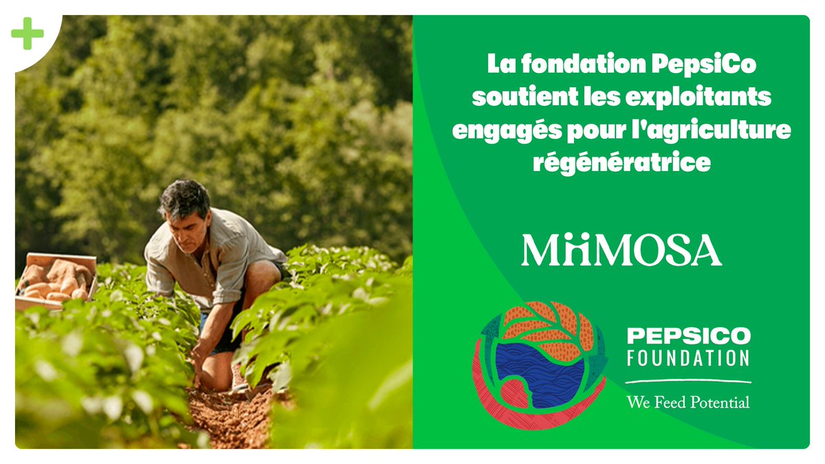 La fondation PepsiCo a à 💚 de promouvoir l'agriculture régénératrice, tout en construisant des relations de confiance avec nos agriculteurs. En 2022, 10 producteurs de pommes de terre bénéficieront d'un soutien financier en partenariat avec @MiiMOSA_fr➡️ pepsico.fr/fr-fr/communiq…