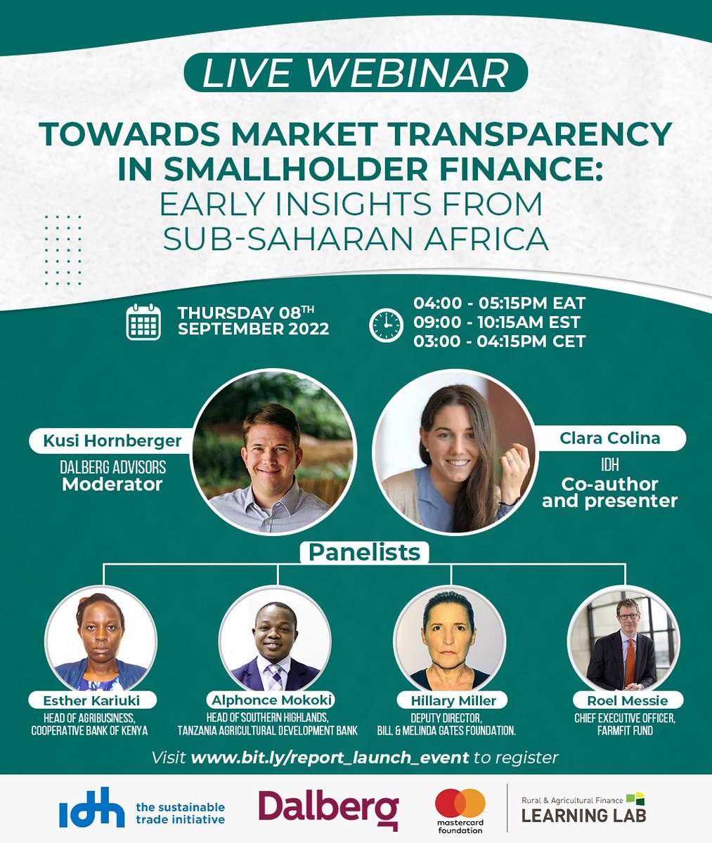 IDHTrade's tweet photo. Have you registered for the launch tomorrow? Visit https://t.co/8y1erxrePN to register and join us.
#SmallholderFinance #LearningBrief #SmallholderFarmers @DalbergTweet @MastercardFdn @IDHTrade https://t.co/dPElLRkxyf
