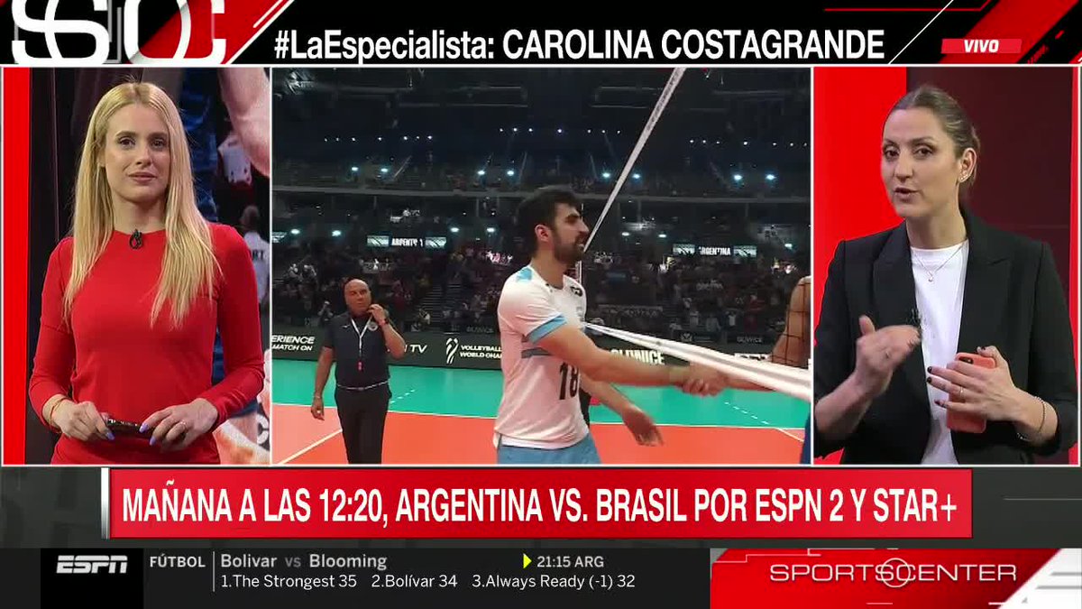 SC_ESPN's tweet photo. ¡Se viene el gran duelo de cuartos! Carolina Costagrande es #LaEspecialista en #SportsCenter para analizar el gran torneo de Argentina en el #MWCH2022.

📺 #ESPNenStarPlus
➡️ https://t.co/QxQeExnTFr https://t.co/vkFUacsMKd