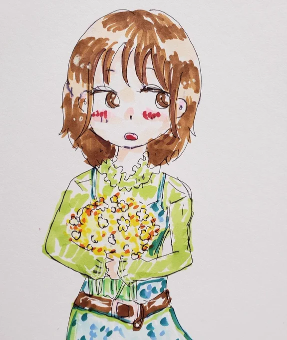 #独学でここまで成長しました2020(左2枚)→2022年(右2枚)絵を描くのは昔から好きでしたが自粛期間きっかけに水彩、画材を勉強しました!マルチライナー、水彩色鉛筆の存在を知った時は感動しました…#イラスト#絵描きさんと繋がりたい#水彩#コピック 