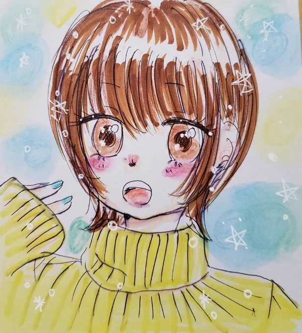 #独学でここまで成長しました2020(左2枚)→2022年(右2枚)絵を描くのは昔から好きでしたが自粛期間きっかけに水彩、画材を勉強しました!マルチライナー、水彩色鉛筆の存在を知った時は感動しました…#イラスト#絵描きさんと繋がりたい#水彩#コピック 