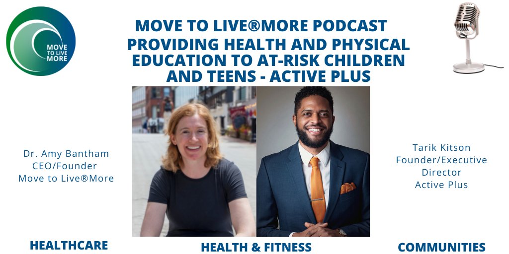 MovetoLiveMore's tweet photo. //Listen to a #podcast with CEO/Founder
@AmyBantham & Tarik Kitson of @ActivePlusNYC
on Providing #PhysEd and #Health #Education to At-Risk #Children and Teens #BeActivePlus #MovetoLiveMore https://t.co/FYxwieknCX https://t.co/nPhG2HikAx