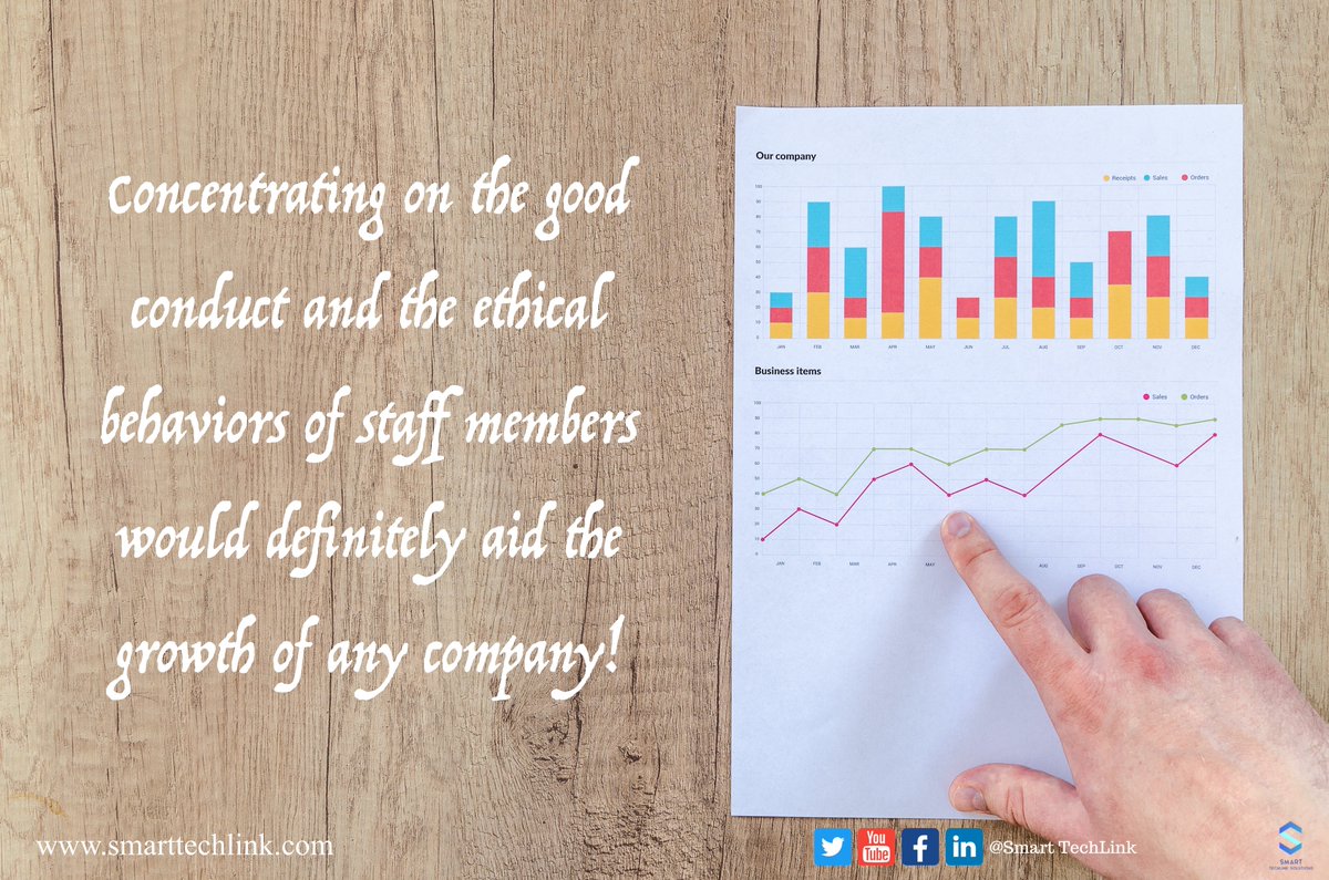 SmartTechLink's tweet image. Maintaining quality when there is no check reveals the truthfulness of one&apos;s ability.  

So concentrating on the good conduct and the ethical behaviors of staff members would definitely aid the #growth of any company! 
 .
 #SmartTechLink #smarttechlinksolutionsinc #STS