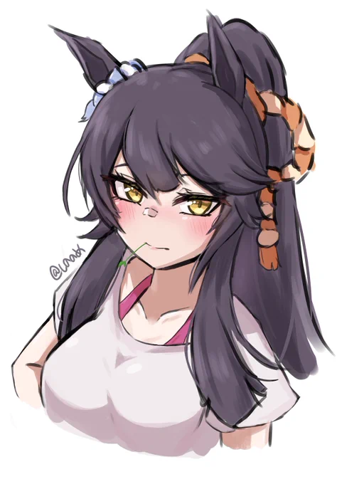 寝る前の落書き、おやすみなさい#ウマ娘 #ナリタブライアン 
