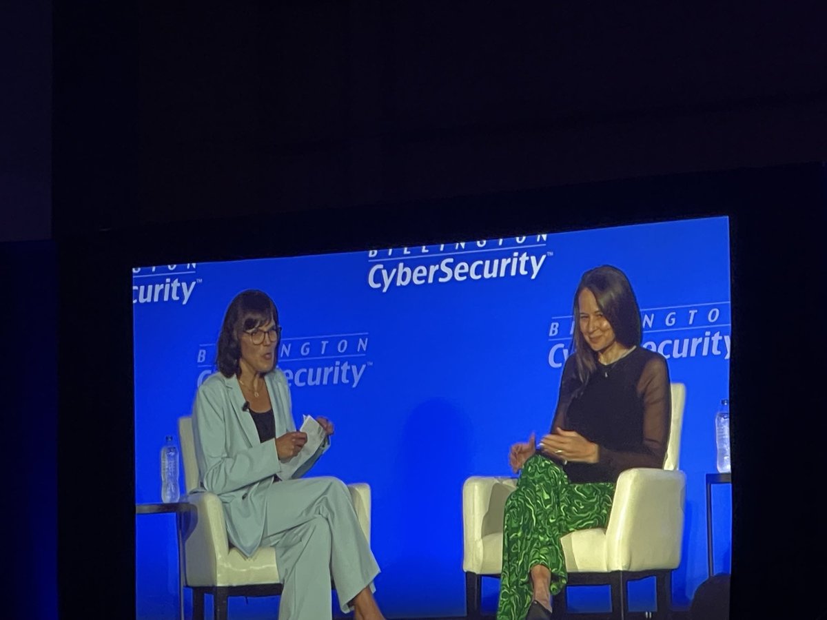⁦<a href="/lynn_dohm/">Lynn Dohm | WiCyS ♥️</a>⁩ and ⁦<a href="/CISAJen/">ARCHIVED: Jen Easterly</a>⁩ kicking off a great conversation at the #billingtonsummi ⁦<a href="/WiCySorg/">Women in CyberSecurity (WiCyS)</a>⁩