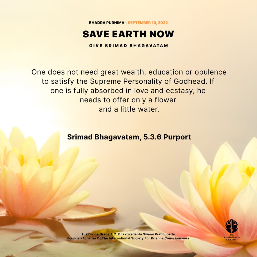 ISKCONHyderabad's tweet photo. We have been blessed with such causeless mercy. Let's share this with the world by donating the Srimad Bhagavatam!

2 days to go!

https://t.co/oNwbyLNgWo

#iskconabidshyderabad
#Bhadra2022 🎁
#BhadraCampaign 📖📚
#SaveEarthNow 🌍 https://t.co/8VWkKIqTpU