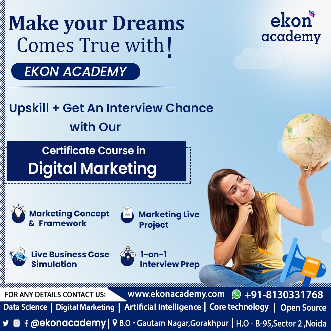 EkonAcademy's tweet image. Learn
Open-Source Digital Marketing
At EKON Academy in पटना
Caption-
Learn with EKON
📌Gorakhpur, Uttar Pradesh
Enroll Now to make Digital Careers👇
ekonacademy.com
#EKONacademy #EKON #opensourcecoding #coders #programmers #programming #coding #codinggeeks