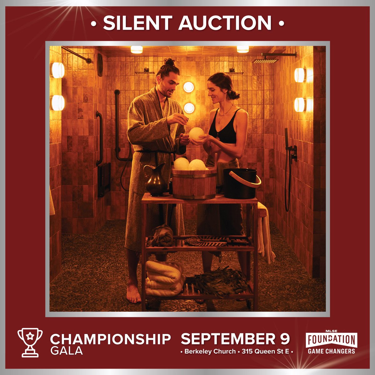 Only 2 days remain until the Championship Gala.

Here’s an example of some of the great items you can bid on at the silent auction. 

A 25 pack of passes to <a href="/othership_us/">Othership</a> and a one-year subscription to their Othership Breathing App, among other swag! 

Tickets in bio 🎟