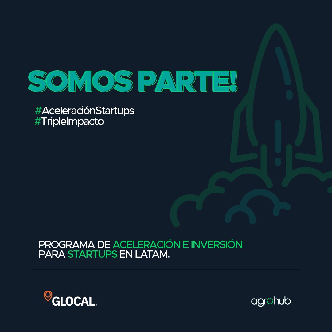 🤩Quedamos seleccionados en el programa de #aceleración e #inversion impulsado por <a href="/Glocalagro/">GLOCAL LATAM</a> !
👉Esto nos permitirá enriquecernos del ecosistema emprendedor mediante networkings corporativos y vínculos con mentores y profesionales!
Estamos felices de comenzar a trabajar juntos!