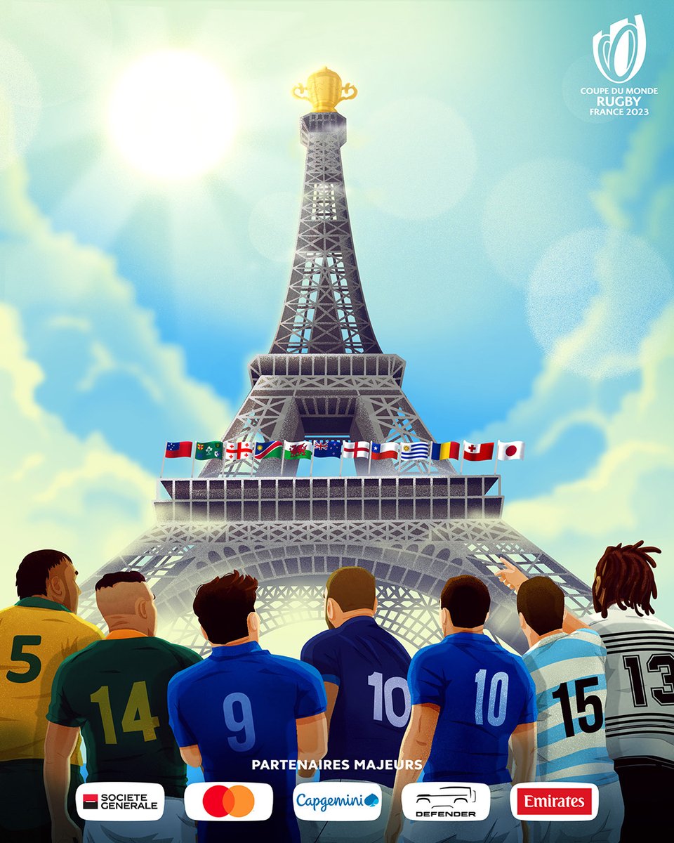 France2023's tweet photo. ⏰ Plus qu’un an à attendre... 🔜 08/09/2023 

 Êtes-vous prêt ? 👀🤩 
--- 
⏰ One year to go... 🔜 08/09/2023  

Are you ready? 👀🤩 

#RWC2023 #1YTG https://t.co/z5hX8U6KxY