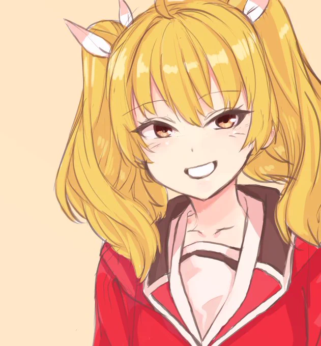 グリザイユ以外の塗りを試したけど上手くいかないなって思いながら描いたブルアカのヨシミちゃん。アニメ塗りも練習しないとね 