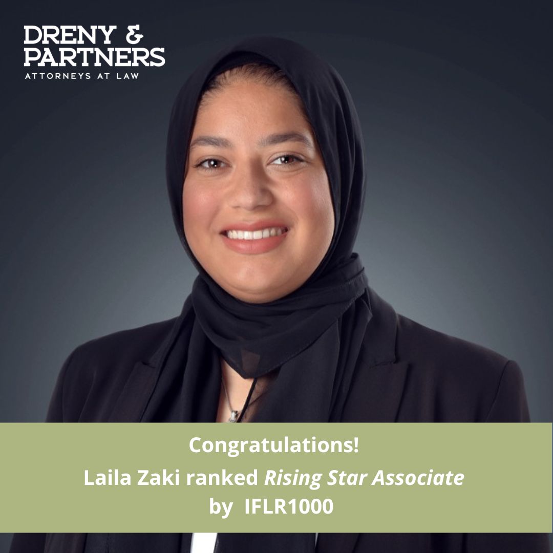 Dreny_Partners's tweet photo. We are extremely delighted to announce that Associate Laila Zaki has been ranked as #RisingStar #Associate by IFLR1000 in its 32nd edition 2022.
#drenyandpartners #law #lawyers #capitalmarkets #corporate #banking #projectfinance #DCM #rankings #lawfirms #legal #Egypt https://t.co/wZ8jUIqmiX
