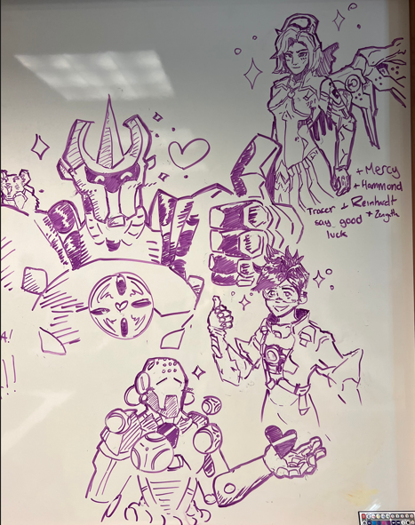 MadHuffLib's tweet photo. We love seeing that #MadeiraCreativity in the library! Who knew a single marker and the #MadeiraeSports whiteboard could look so good? https://t.co/vKtNfsUpys