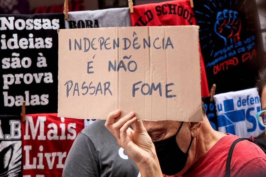 MidiaNINJA's tweet photo. Sem soberania e segurança alimentar não há país independente 
#7desetembro 

Foto: @paulacsnz https://t.co/BXfi8iHxHQ