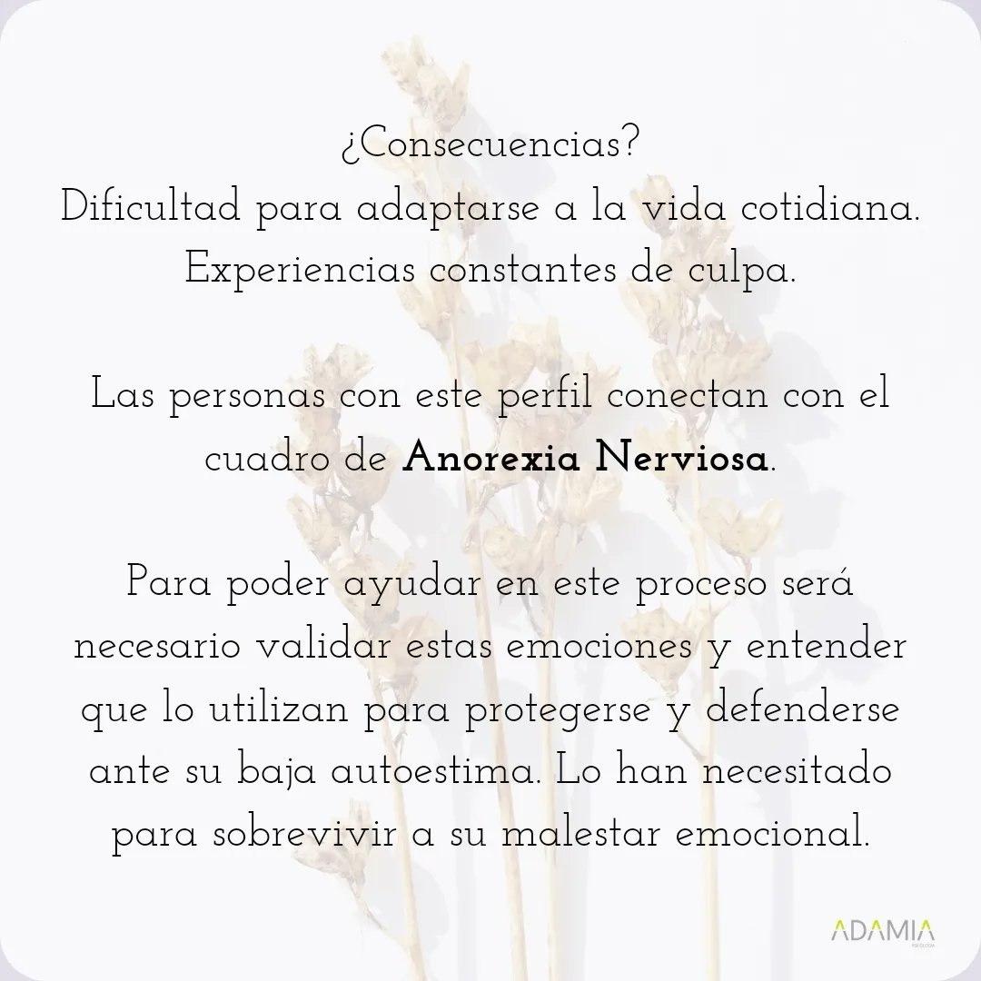 adamiapsicologa's tweet photo. 🌾 El CONTROL y la AUTOEXIGENCIA como mecanismos de defensa en los TCA 🌾

Conforme aumenta la necesidad de control, el TCA se intensifica. La persona no nos está desafiando, simplemente se está protegiendo, a través del control, de su intenso malestar. #anorexia #tca https://t.co/YGjSAmD336
