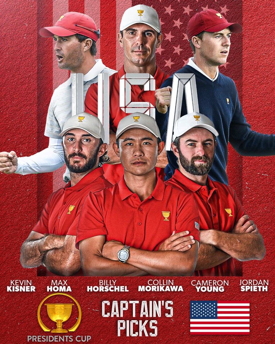 #PresidentsCup Captain @Love3D's picks are in for the #USTeam
