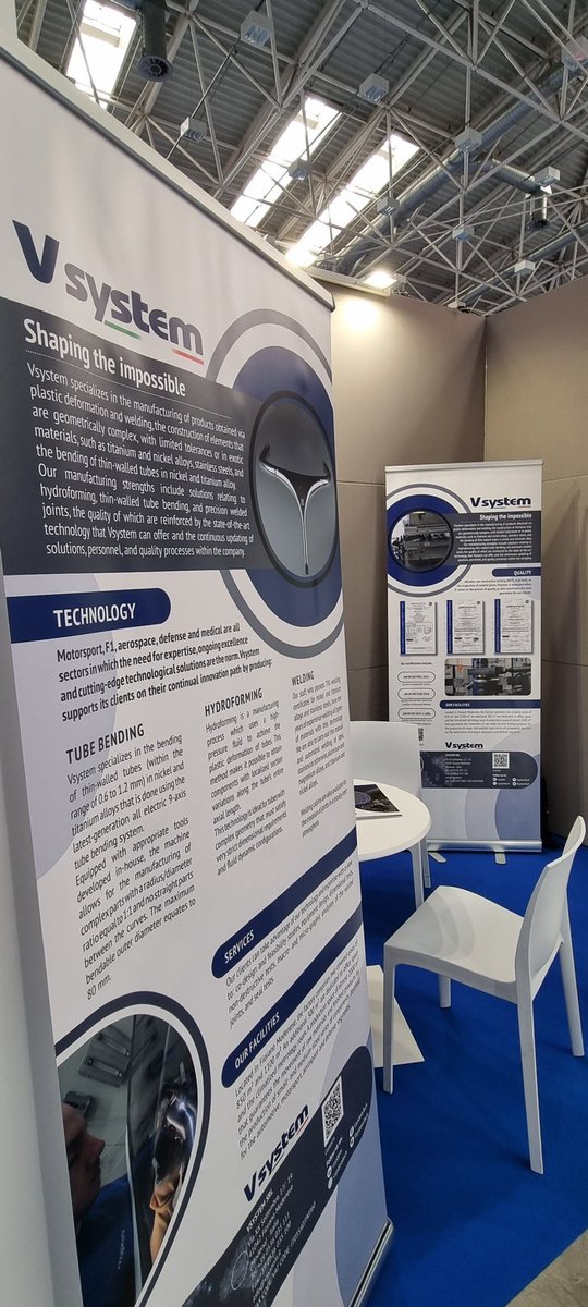VsystemTech's tweet image. #Vsystem è a #FARETE2022. Vi aspettiamo il 7 e 8 settembre al pad. 15, stand F24 di BolognaFiere.

#WeAreVsystem #exhaustsystems #welding #hydroforming #tubebending #motorsport #interiordesign #aerospace