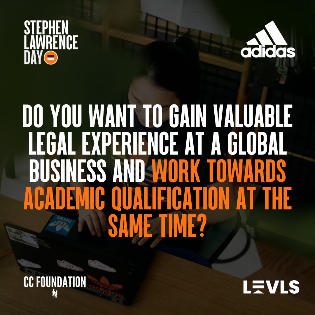 join_levls's tweet photo. adidas are looking for a PARALEGAL APPRENTICE to join their team in STOCKPORT! This is your moment! Visit the link in our bio or https://t.co/7aapP7UX8H to apply for this role today! Deadline for submissions is at Midnight, 11th September, 2022. #apprenticeship #paralegal #adidas https://t.co/zlwj1cOKfe