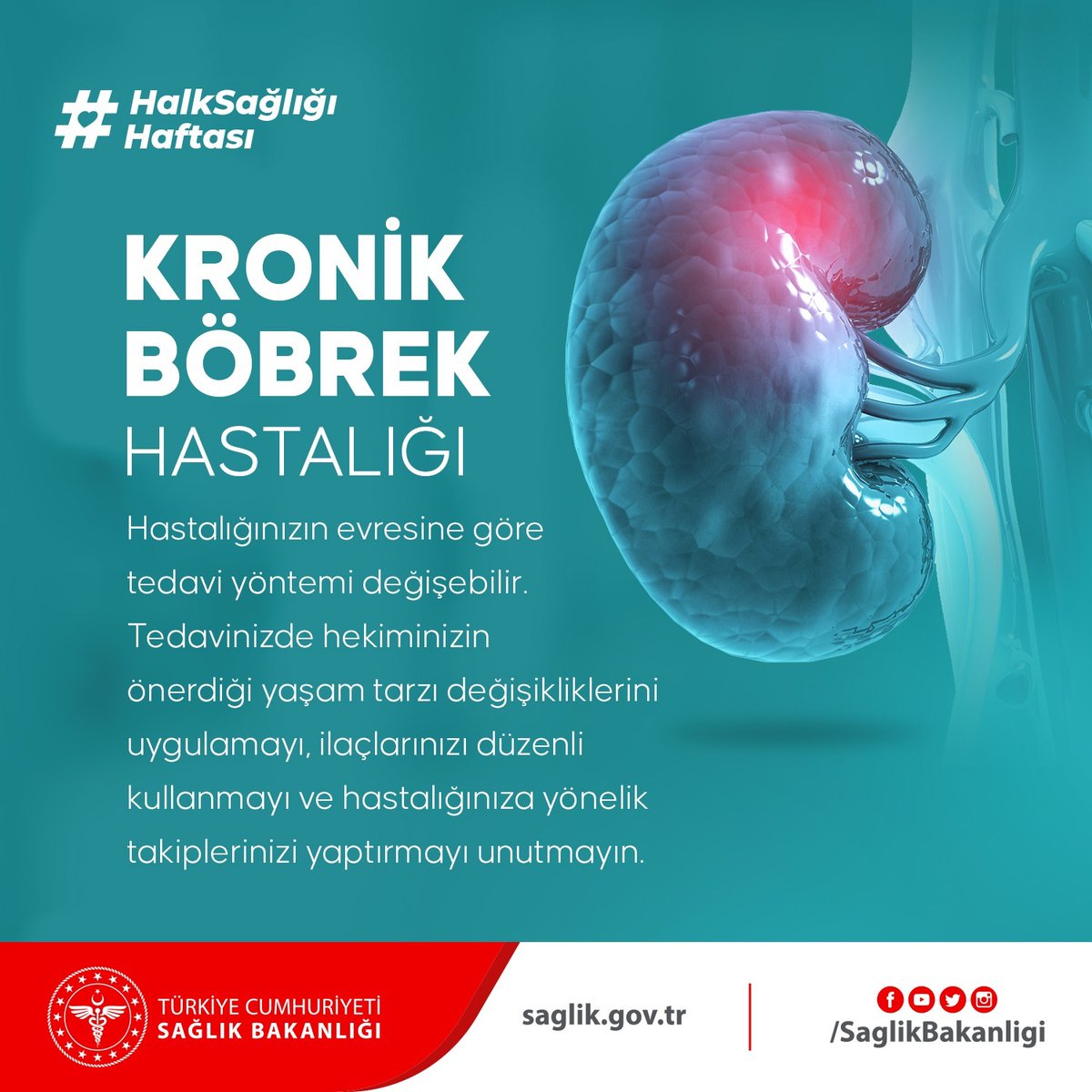 konyailsaglik's tweet photo. KRONİK BÖBREK HASTALIĞI NEDİR?
Bilgi edinmek için https://t.co/pRAmKQXXJG linkinde yer alan broşürü inceleyebilirsiniz.
#HalkSağlığıHaftası
#KronikHastalıkTakibi https://t.co/ZF4KpjLpxP