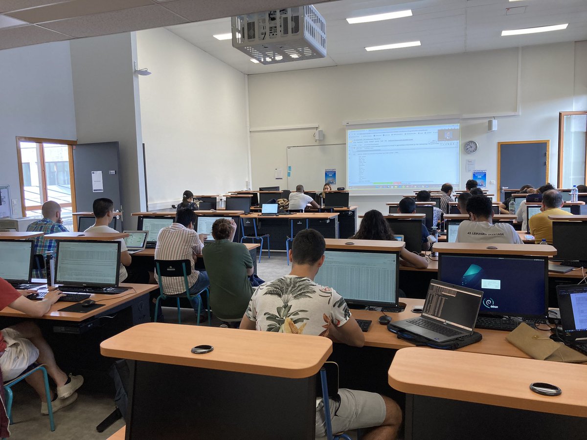marquetand's tweet photo. Now at #MLQCDyn: @JWestermayr provides a tutorial on how to use SchNarc for excited-state #ML @cecamEvents @CecamFr https://t.co/Dy71mhjhmX