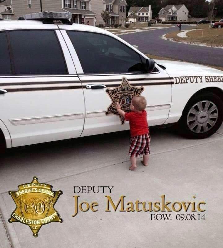 heyjimbousaf's tweet photo. Tomorrow marks 8 years since Deputy Joe Matuskovic was gunned down while answering a disturbance call in West Ashley SC. Joe eas a hell of a guy. Hes one of the few who convinced me to come out of the jail and onto the road. He passed away before I transfered. #RIP173 https://t.co/NoEm0Y8CwP