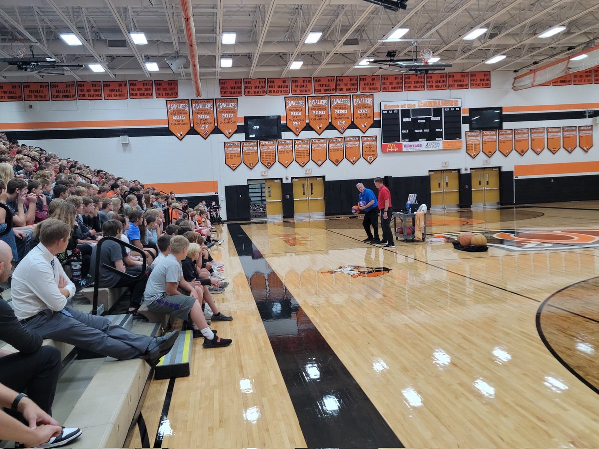 Basketball Jones is in the Palace motivating our Coldwater Middle School.  Great message that everyone needs to hear!  Coldwater Elementary is up next!