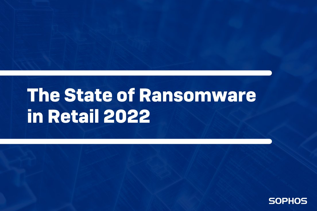 Sophos's tweet photo. Check out these NEW insights from our State of Ransomware in Retail 2022 report. 👇 

The study reveals the #ransomware attack rates, recovery costs, and cyber insurance coverage levels in the #retail sector.

See more of our findings and get the report: https://t.co/EVyQXorPPw https://t.co/O1kLiHMYGu