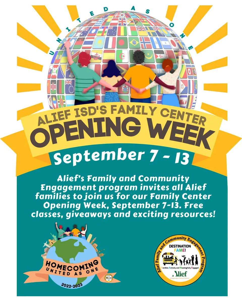 Alief ISD on Twitter "🔔 REMINDER! You are invited to the Family Center